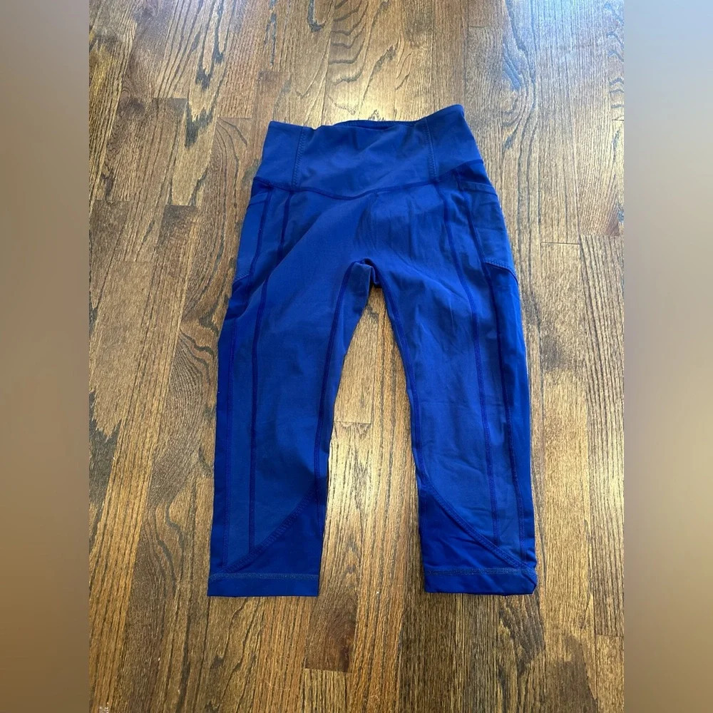 Lululemon Fast As Light Crop Running Leggings Size 8 Pristine Condition 1381